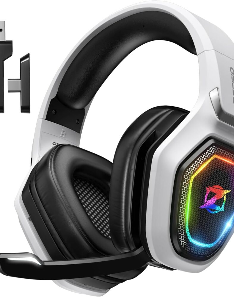 Ozeino Wireless Gaming Headset for PS5, PC, Switch| Lossless Audio-40H Batt