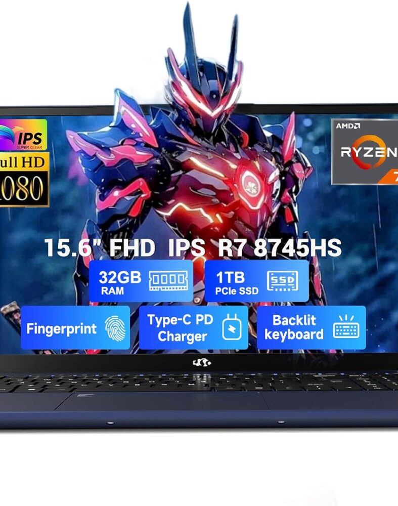 NIMO 15.6 Light Gaming Laptop 2026 AI| AMD Ryzen 7 8745HS 32GB RAM 1TB SSD